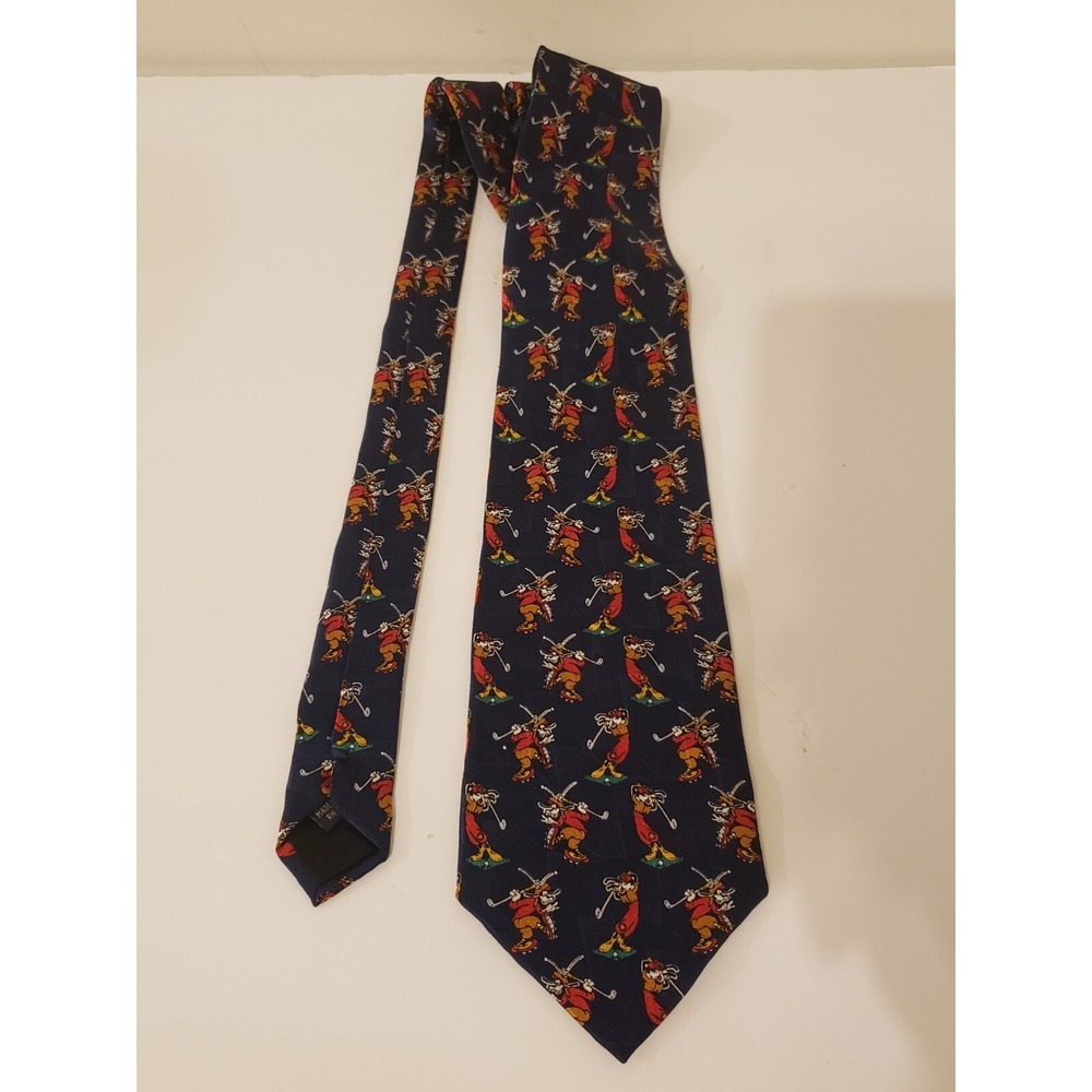 Disney Mickey and Company Neck‎ Tie Goofy Golf Print